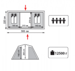 Кемпинговая палатка Tramp Brest 4 (Трамп Брест 4)