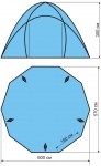 Туристический Тент-шатер Maverick Comfort big 600