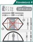 Кемпинговая палатка Normal Калевала 4