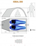  Туристическая палатка World of Maverick IDEAL 200 Alu