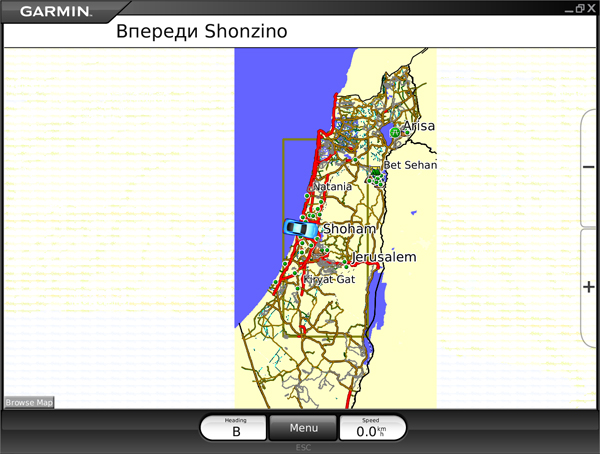 Карта Израиля для Garmin
